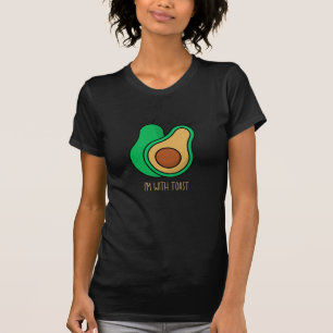 T-shirt Avocado Je suis avec toast drôles de couples hallo
