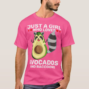 T-shirt Avocado Lover Girls Forest Animal Trash Panda Raco