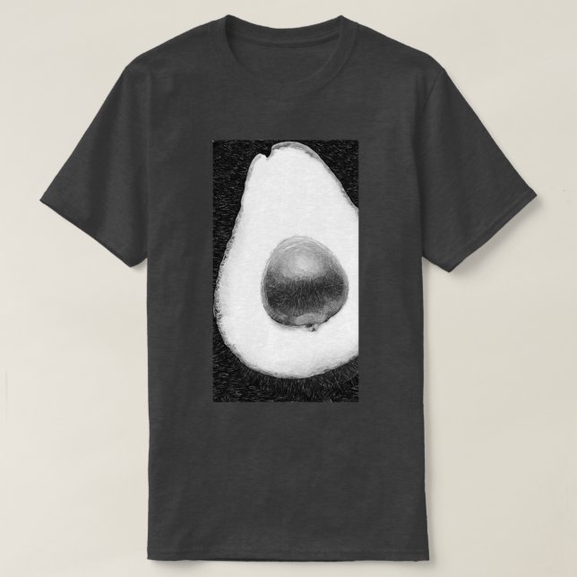 T-shirt Avocado noir et blanc (Design devant)