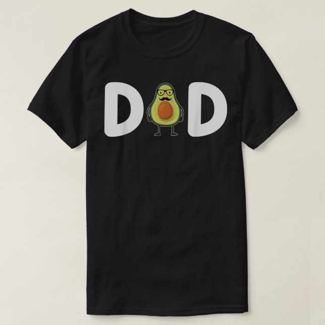 T-shirt Avocado Papa Guacamole Papa Vegan Papa Avocado Pèr (Design devant)