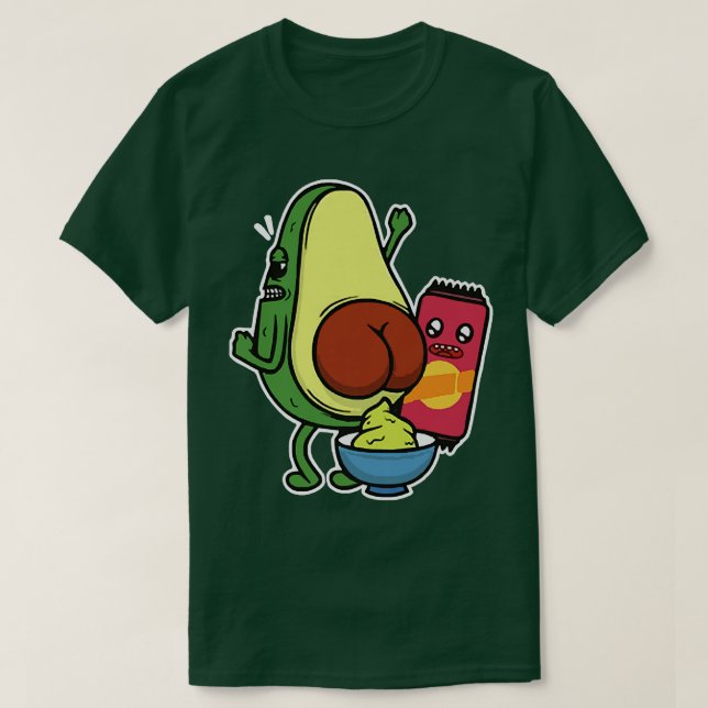 T-shirt Avocado Pooping Guacamole La fête d'origine (Design devant)