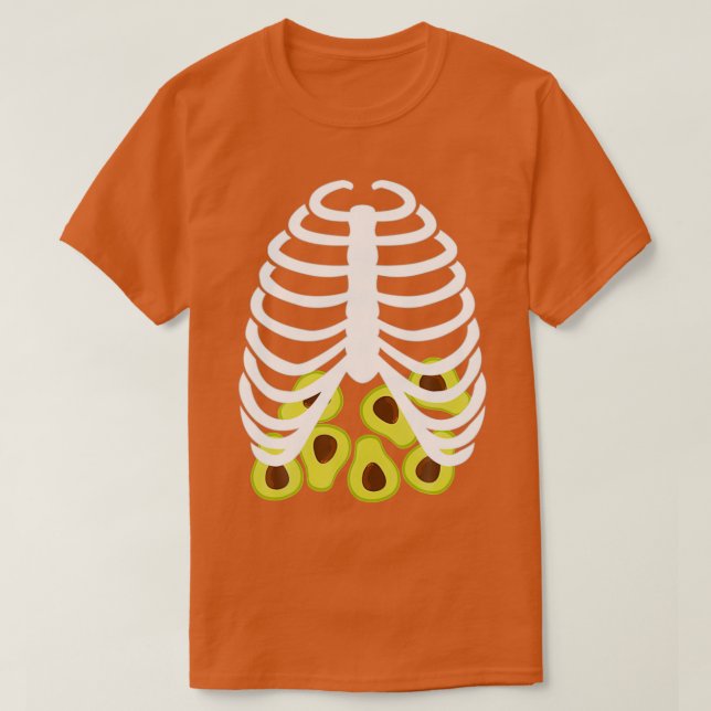 T-shirt Avocado Skeleton (Design devant)