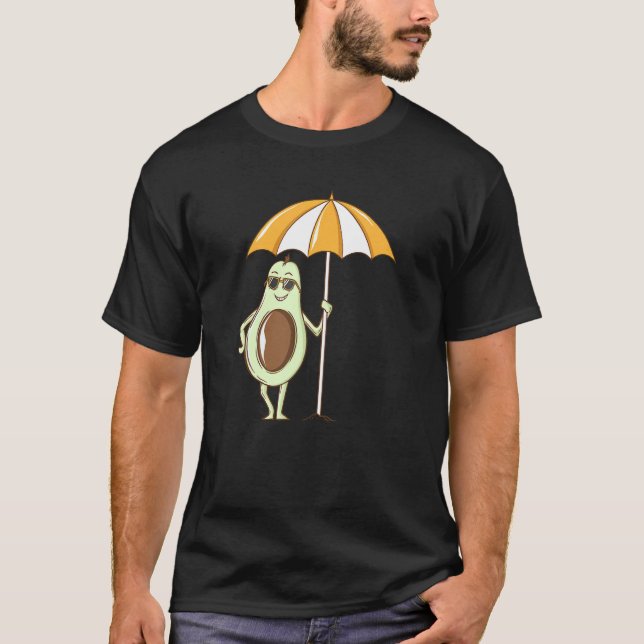 T-shirt Avocado Sous Un Parasol (Devant)
