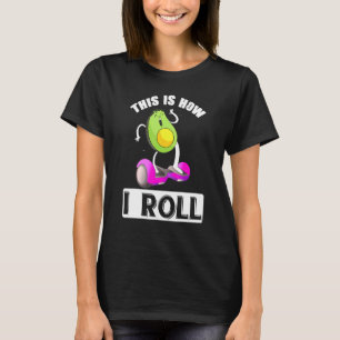 T-shirt Avocado sur une roue Hoverboard Electric Skateboar