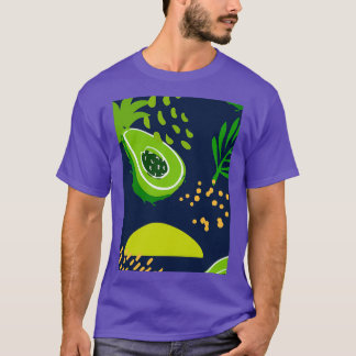 T-shirt Avocado Tropical Delicious Color Design Classic TS