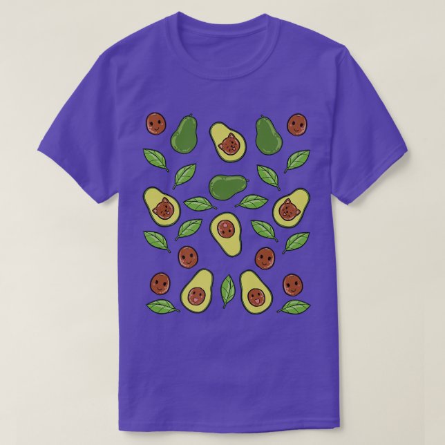 T-shirt Avocado Vegetable Pattern (Design devant)