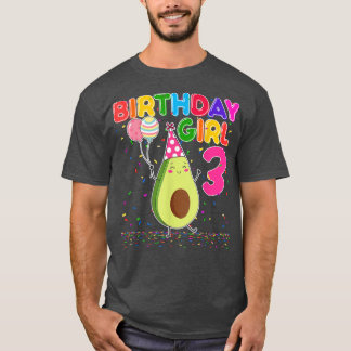 T-shirt Avocados 3ème anniversaire fille 3 ans Avocados Th