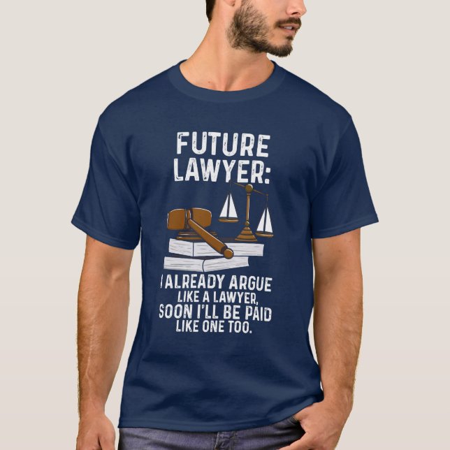 T-shirt Avocat de demain Je plaide déjà procureur (Devant)