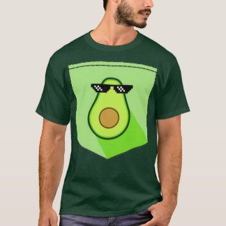 T-shirt Avocat de goster avec lunettes de poche