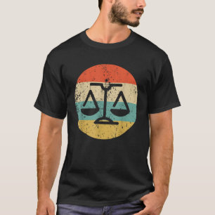 T-shirt Avocat Juge Rétro Échelle De Justice