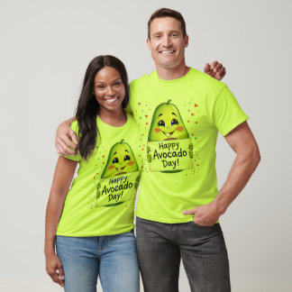 T-shirt Avocat mignon avec des cœurs – Art culinaire Kawai