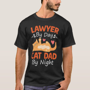 T-shirt Avocat Par Jour Chat Papa Par Nuit Drôle Cadeau