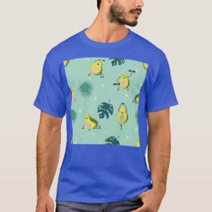 T-shirt Avocat vert transparent avec feuille et étoile