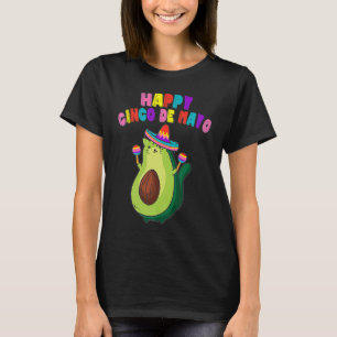 T-shirt Avocato Avocado Cat Cinco De Mayo Vegan Kitten Mex