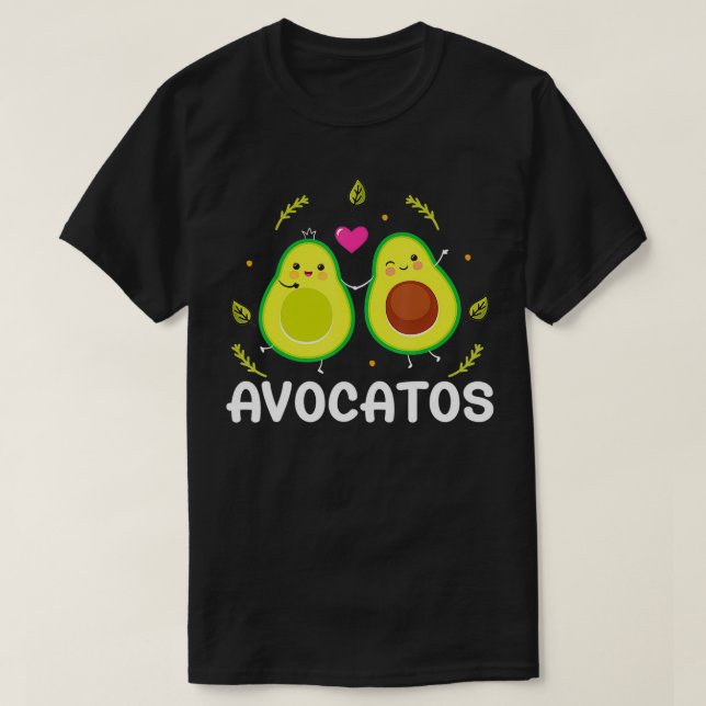 T-shirt Avogato Avocado Avocatos Drôle Amoureux des chats  (Design devant)