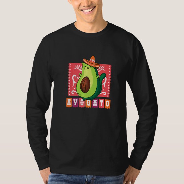 T-shirt Avogato Cat Avocado Cinco De Mayo (Devant)