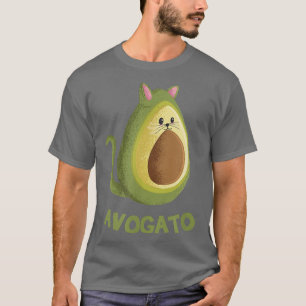 T-shirt Avogato Funny Avocado Cat mignonne face graphique