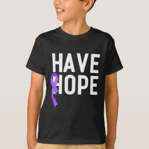 T-shirt Avoir de l'espoir Violet Ribbon Overdose de sensib