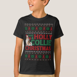 T-shirt Avoir Holly Collie Noël Collie Chien Vilain Noël