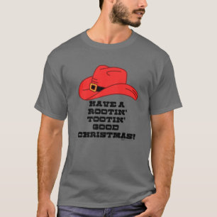 T-shirt Avoir Rootin' Tootin' Bon Noël Drôle Cowboy