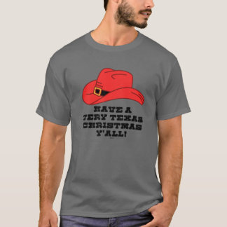 T-shirt Avoir Très Texas Noël Drôle Cowboy Santa Hat