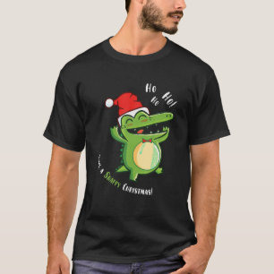 T-shirt Avoir un Snappy Noël drôle Alligator Santa Hat