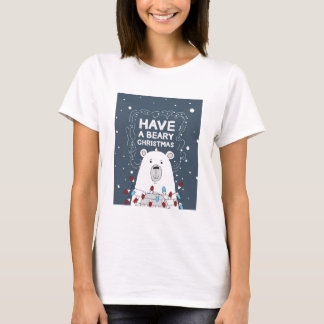 T-shirt Avoir une béatière Noël Polar Ours Illustration