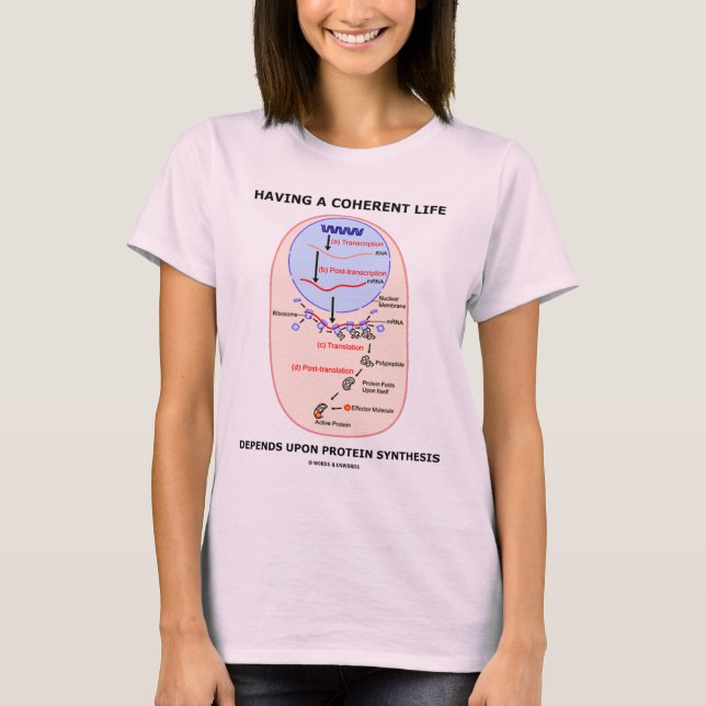 T-shirt Avoir une vie logique dépend synthèse de protéine (Devant)