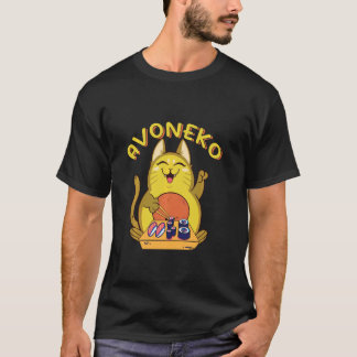 T-shirt Avoneko, amateurs de nourriture végane Sushi japon