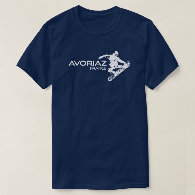 T-shirt Avoriaz France Snowboardeur (Design devant)