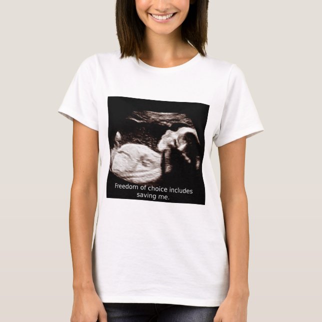 T-shirt Avortement d'ultrason : Liberté de choix - (Devant)