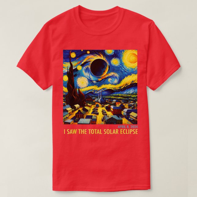 T-shirt Avril 08 J'ai vu l'éclipse totale (Design devant)
