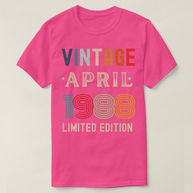 T-shirt Avril Anniversaire Cadeau 20 (Design devant)
