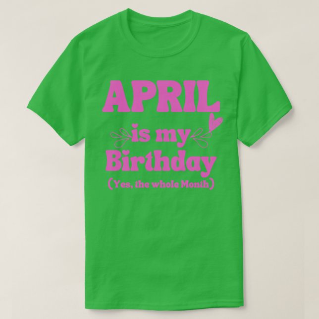 T-shirt Avril Cadeau d'anniversaire (Design devant)