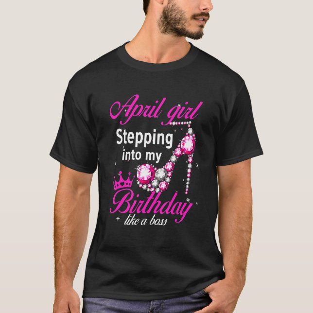 T-shirt Avril Fille Entrant Dans Mon Anniversaire Comme Un (Devant)