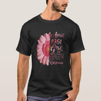 T-shirt Avril Filles 1961 Cadeau Anniversaire 60 ans Fabri