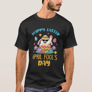 T-shirt Avril Fool's Day Prank Bunny Jour de Pâques avec d