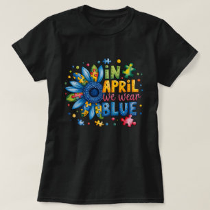 T-shirt Avril Sensibilisation à l'Autisme Porte Pièce de P