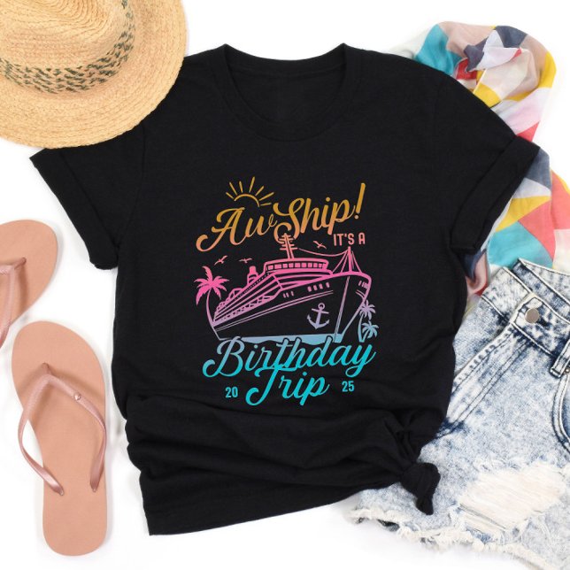 T-shirt Aw Bateau Personnalisé Anniversaire Croisière Grou (Créateur téléchargé)