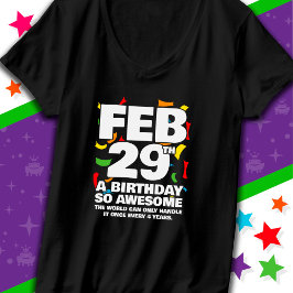 T-shirt Awesome Anniversaire 2024 Leap Day Leap Année 29 f