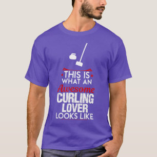 T-shirt Awesome Awesome Amateur De Curling Drôle Design Po