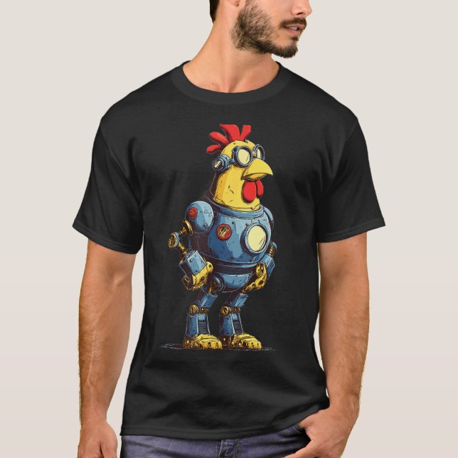 T-shirt Awesome Chicken Robot For Future Animals Lovers  (Devant)