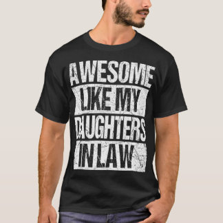 T-shirt Awesome Comme Mes Filles En Droit Drôle Papa De