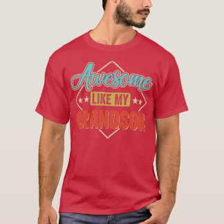 T-shirt Awesome Comme Mon Petit-Fils Pour Grand-Père Da Pè