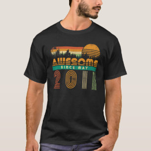 T-shirt Awesome depuis 2011 Mai 11 Anniversaire Enfants Ga