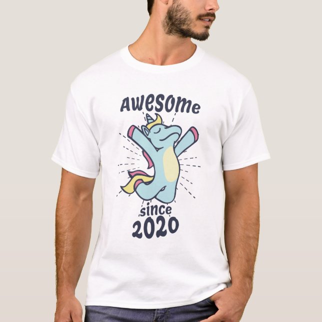 T-shirt Awesome depuis 2020 - Anniversaire de enfant Unico (Devant)