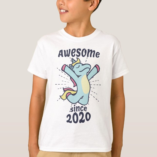 T-shirt Awesome depuis 2020 - Anniversaire de enfant Unico (Devant)