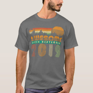 T-shirt Awesome Depuis Septembre 2019 Enfants Garçons Fill