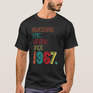 T-shirt Awesome Epic Legend Depuis 1967 55 Ans 55ème B