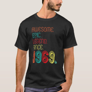T-shirt Awesome Epic Legend Depuis 1969 53 Ans 53ème B